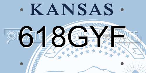 618GYF Kansas License Plate