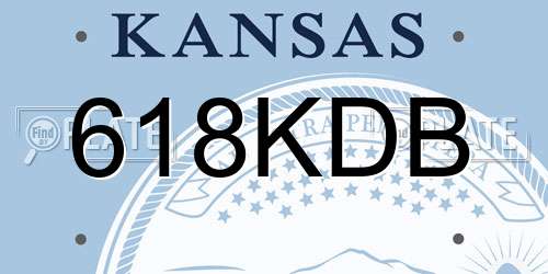 618KDB Kansas License Plate
