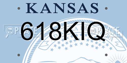 618KIQ Kansas License Plate