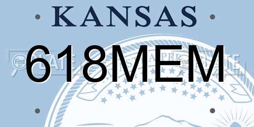 618MEM Kansas License Plate