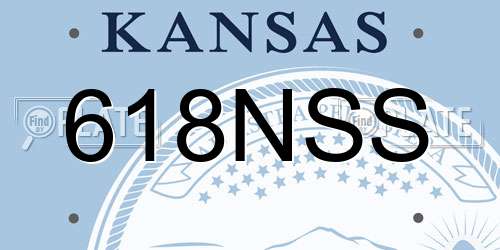 618NSS Kansas License Plate