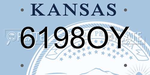 6198OY Kansas License Plate