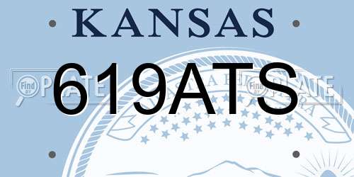 619ATS Kansas License Plate