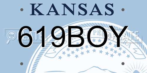 619BOY Kansas License Plate