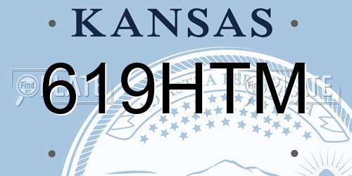 619HTM Kansas License Plate