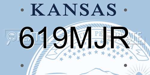 619MJR Kansas License Plate