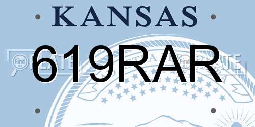 619RAR Kansas License Plate