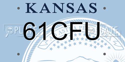 61CFU Kansas License Plate