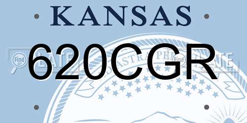 620CGR Kansas License Plate