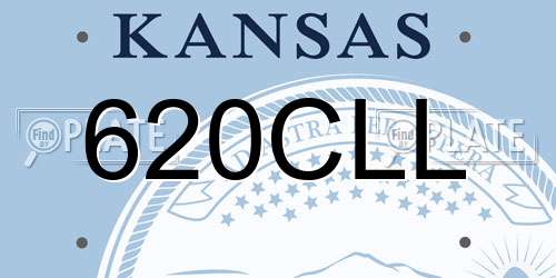 620CLL Kansas License Plate
