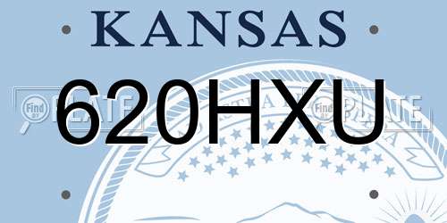 620HXU Kansas License Plate