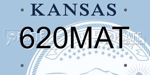 620MAT Kansas License Plate