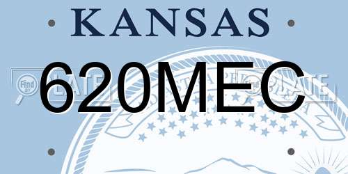 620MEC Kansas License Plate