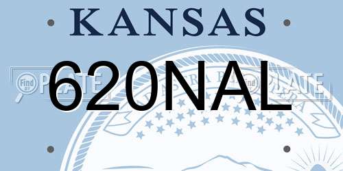 620NAL Kansas License Plate