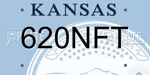 620NFT Kansas License Plate