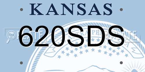 620SDS Kansas License Plate