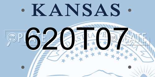 620T07 Kansas License Plate