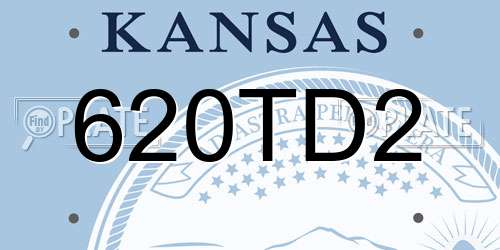 620TD2 Kansas License Plate