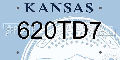620TD7 Kansas License Plate