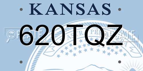 620TQZ Kansas License Plate
