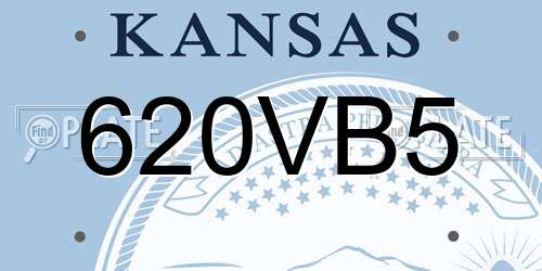 620VB5 Kansas License Plate