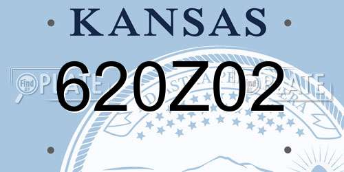 620Z02 Kansas License Plate