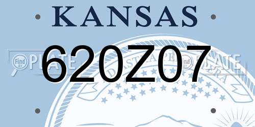 620Z07 Kansas License Plate