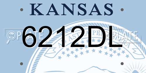 6212DL Kansas License Plate