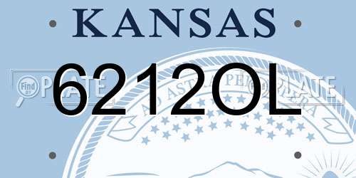 6212OL Kansas License Plate