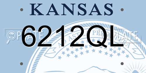 6212QL Kansas License Plate