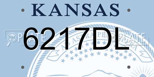 6217DL Kansas License Plate