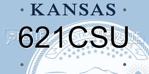 621CSU Kansas License Plate