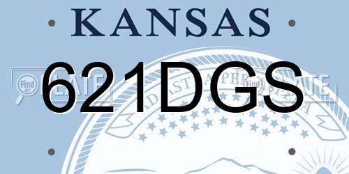 621DGS Kansas License Plate
