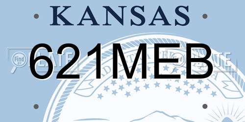 621MEB Kansas License Plate