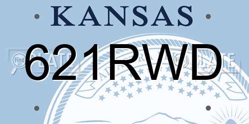 621RWD Kansas License Plate