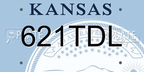 621TDL Kansas License Plate