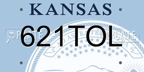 621TOL Kansas License Plate