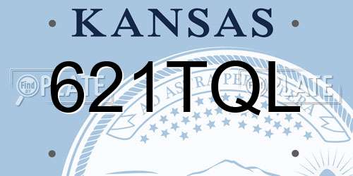 621TQL Kansas License Plate