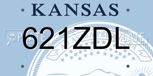 621ZDL Kansas License Plate