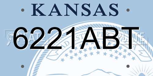 6221ABT Kansas License Plate