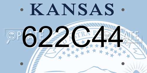 622C44 Kansas License Plate