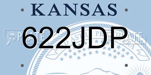 622JDP Kansas License Plate