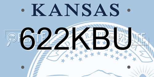 622KBU Kansas License Plate