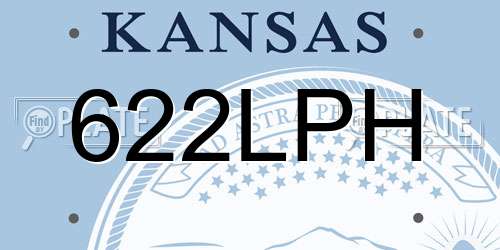 622LPH Kansas License Plate