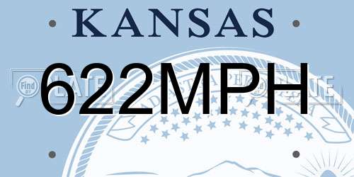 622MPH Kansas License Plate