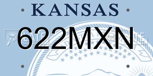 622MXN Kansas License Plate