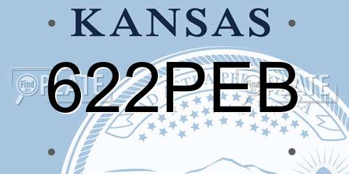 622PEB Kansas License Plate