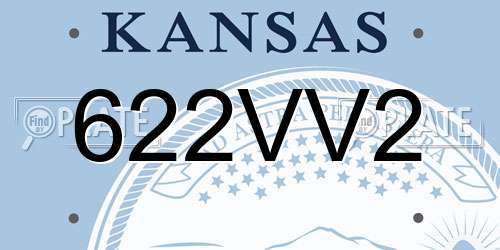 622VV2 Kansas License Plate