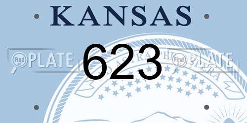 623 Kansas License Plate