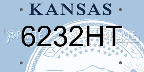6232HT Kansas License Plate